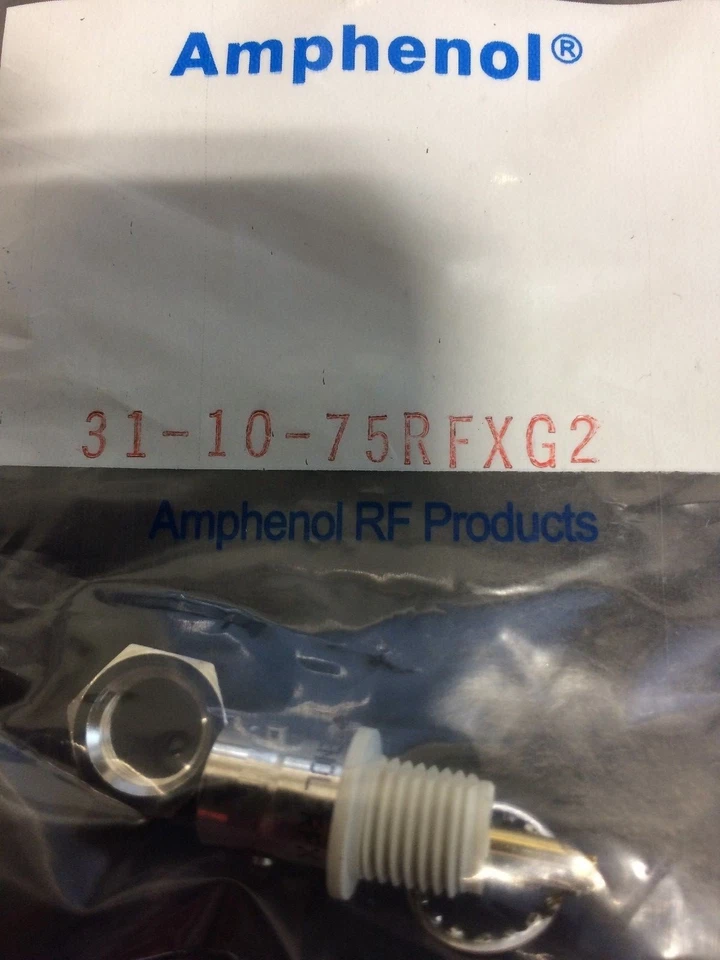 Conector de microondas RF 10 Amphenol 31-71008-RFX 75 ohmios enchufe BNC Foto 1 de 1