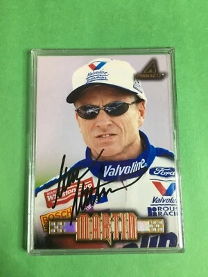 F166,138 MARK MARTIN Tarjeta de carreras Auto Pinnacle firmada a mano Foto 1 de 2