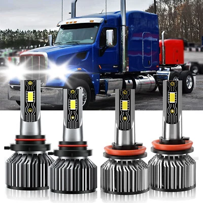 For Peterbilt 567 2015-2019 Front LED Headlight Bulb Combo High Low Beam 6500K - Image 1 of 4
