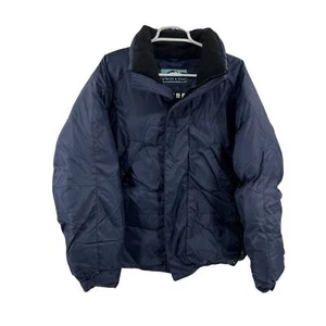 Winter’s Edge navy M ski snowboard down feathers puffer coat snow outdoor - Picture 1 of 10