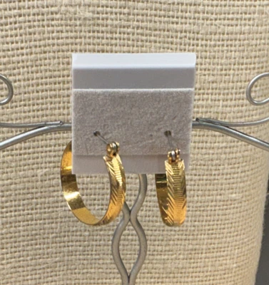 Moda Pendientes Tono Dorado Pluma Pierced Bloqueo Aro LOTE 95F Foto 1 de 3