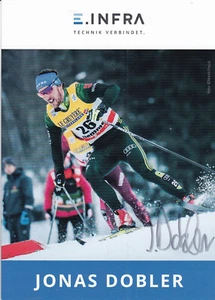 Jonas DOBLER - Alemania, bronce Mundial 2023 esquí, ¡autógrafo original! - Imagen 1 de 1