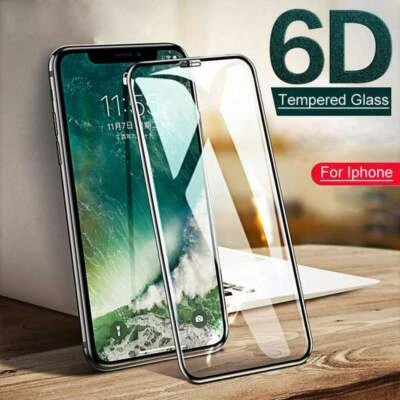 Screen Protector for iPhone 14 13 12 11 15 Pro MAX MINI XR X Full TEMPERED GLASS - Image 1 of 4