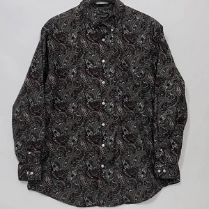 Roundtree & Yorke Men 2XT Long Sleeve Button Collar Dress Shirt Paisley Multicol - Bild 1 von 8
