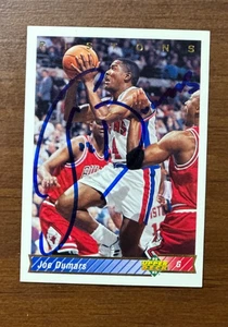 Joe Dumars signed Autogramm 1992 Upper Deck Basketball Karte Detroit Pistons - Bild 1 von 1