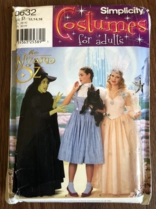 Simplicity 0632 Oz Wicked Witch Glinda Dorothy Costume Pattern Misses' 12-16 - Picture 1 of 5
