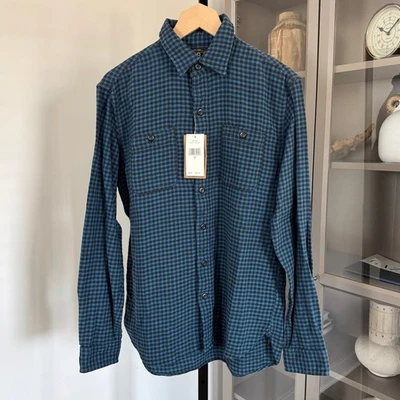 RRL Ralph Lauren Double RL Linen Check Flannel Shirt S NEW Long Sleeve Button Up - Image 1 of 4