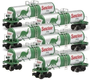 6 PACK O Gauge Modern Tank Car - SINCLAIR CHROME - New Items - Free Shipping - Picture 1 of 4
