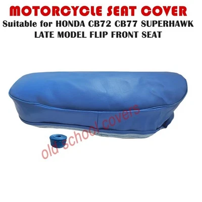 FUNDA ASIENTO MOTO HONDA CB72 CB77 SUPERHAWK MODELO DELANTERO ABATIBLE TARDÍO AZUL #15 Foto 1 de 2