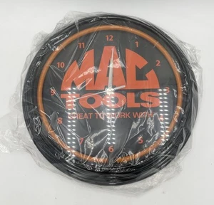 MAC Tools Promo Orologio da Parete 15" Nero e Arancione Neon V0049 Nuovo - Foto 1 di 4