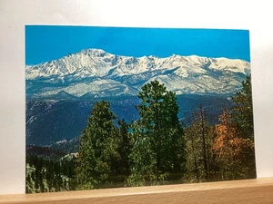 Pikes Peak from Rampart Range Road, CO - Vintage Postcard - Picture 1 of 3