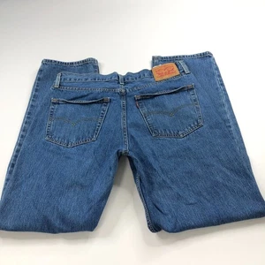 Levi's 550 Relaxed Fit 36 (Fits 35W 32L) Mid Rise Straight Denim Jeans - Picture 1 of 9