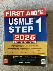 First Aid For The USML Step  1 2025 Student To Student Guide E3B - Foto 1 di 4