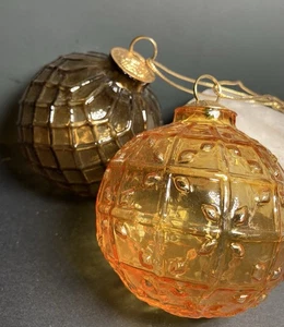 Vintage Glaskugel Weihnachten 3" Ornament 2er Set - Bild 1 von 7