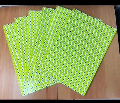 Crate and Barrel Vinyl Placemats 12 X 18" Set of 6 - Heat Resistant Place Mats - Image 1 of 4