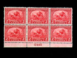 549 Pilgerlandung 2 Cent MH Plattenblock ss +++ - Bild 1 von 1