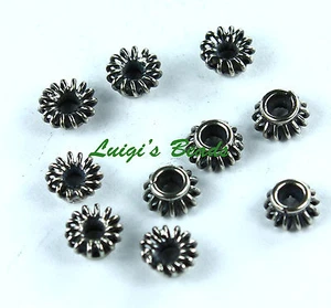 5 Bali Sterling Silver  Wire Beads Caps - Picture 1 of 2