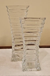 Set mit einzigartigen modernen Glasvasen von Elements 8" und 10" - Bild 1 von 9