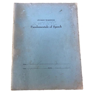 1950’s Southwest Texas State Teachers College SWTSC Speech Student Workbook TX - Bild 1 von 12