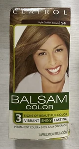 Clairol Balsam Permanent Hair Color, Vibrant & Lasting, #54 Light Golden Brown - Picture 1 of 3