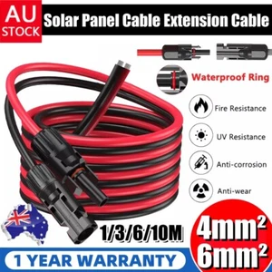 Extension Cable Wire Connectors Solar Panel To Regulator 4mm² 6mm² 10AWG 12AWG - Picture 1 of 12
