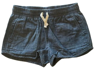 Crewcuts Girls 8 Chambray Shorts Elastic Waist Mock Drawstring Pockets WORN ONCE - Picture 1 of 3