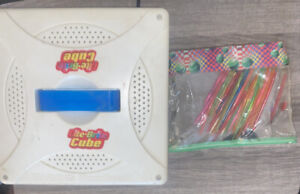 Vintage LITE BRITE CUBE White with Pegs Hasbro 2001 Toy Tested & Works 06511