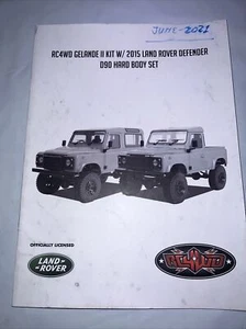 RC4WD Gelande II Land Rover Defender D90 Owners Manual - Picture 1 of 5