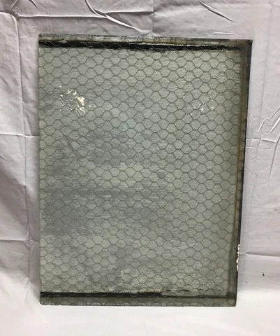 1 Piece Vintage 18x24 Industrial Chicken Wire Safety Security Glass Old 572-23B Cover