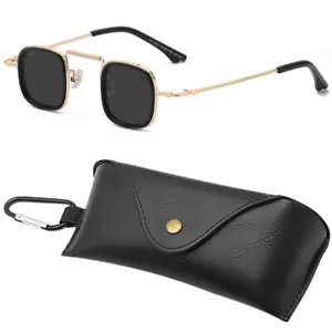 New Men Sunglasses Gold Clear Lens Eye Glasses Brown Metal Frame Hip Hop Fashion - Picture 1 of 1