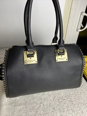 Marc New York Signature Handbag Black Doctor Tote Shoulder Purse Faux Leather - Image 1 of 4