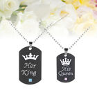 Elegant His and Her Black Pendant Necklace Set - Great Lovers Gift Idea