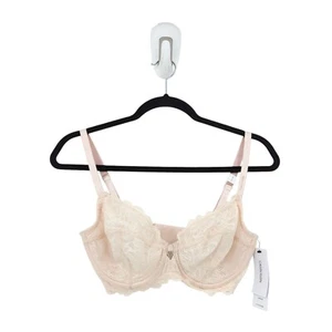 Calvin Klein Women 32DD Seductive Comfort Bra Brown Lace Full Coverage Unlined - Picture 1 of 8