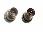 Pack Of 2 Coaxial Aerial Cable Connectors 1 X Female 1 X Male | Onestopdiy New