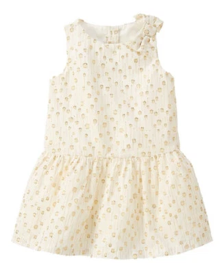 Nuevo con etiquetas Vestido Gymboree OCASIÓN ESPECIAL Vacaciones Brillo Dorado Punto Brillante Niña 3T 4T 5T Foto 1 de 2