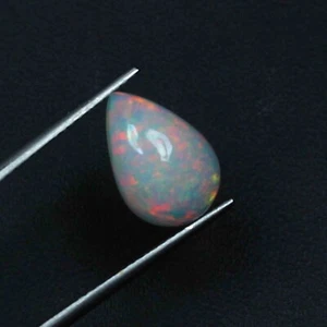 Fire Opal Cabs Natural Opal Gemstone Polished Cabochon Pear Shape 12.3x8.3x5 MM - Picture 1 of 5
