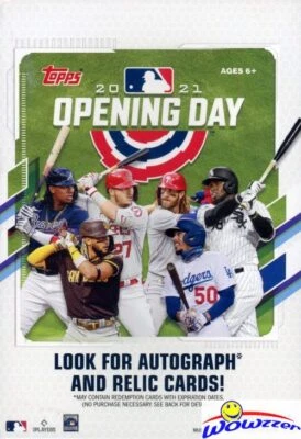 2021 Topps Opening Day Baseball HUGE Factory Sealed HANGER Box-35 Cards!
