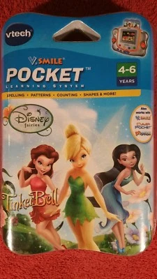 VTECH V.SMILE POCKET LEARNING SYSTEM GAME DISNEY FAIRIES TINKER BELL NEW - Image 1 of 4