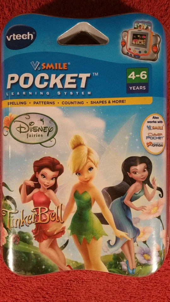 VTECH V.SMILE POCKET LEARNING SYSTEM GAME DISNEY FAIRIES TINKER BELL NEW - Image 1 of 4