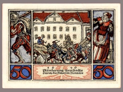 #33772 ARNSTADT Germany 1921. Banknote notgeld 50 Pfennig. - Image 1 of 2