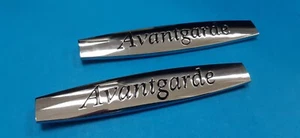 2 PCS OF 3D * AVANTGARDE * SIDE FENDER BADGES FOR MERCEDES BENZ - Picture 1 of 3