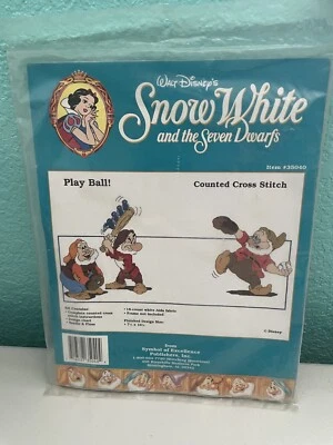 Walt Disney Cross Stitch Kit Snow White And The Seven Dwarfs #35040 18 count NEW - Image 1 of 4