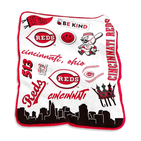 Cincinnati Reds MLB 50'' x 60'' Native Raschel Throw Blanket-F52824412 Cover