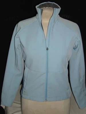 Salomon Poly/Elastane Softshell Rain/Wind Fleece Lined Full Zip Jacket Blue Sz S - Image 1 of 4