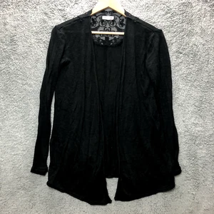 Cape Juby Women's Open Front Cardigan w/ Pockets Lightweight Size S Black - Picture 1 of 5