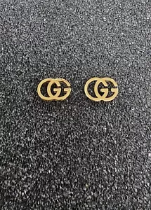 GUCCI Running GG 18K Yellow Gold Stud Earrings YBD09407400200U - Picture 1 of 4