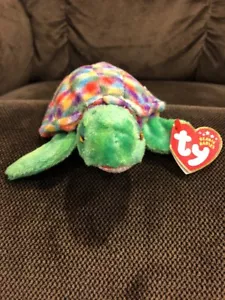 Retired TY Beanie Baby ZOOM the SEA TURTLE Mint Collectible with Tag Error - Picture 1 of 11