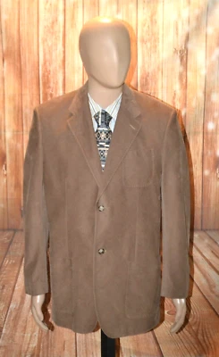 Perry Ellis Men Brown Corduroy Partial Lining Sports Coat Sz 42R - Image 1 of 4
