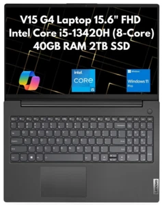 New Lenovo V15 Gen 4 15.6" FHD 8-Core i5-13420H 40GB 2TB SSD Webcam Win 11 Pro - Picture 1 of 10