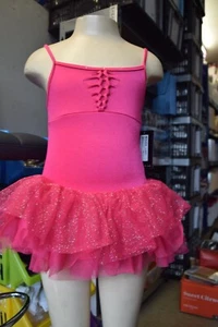 Hot Pink Bloch Twist Knoten Rücken Camisole Tutu Kleid - CL8027 - Alter 2-4 - Bild 1 von 2